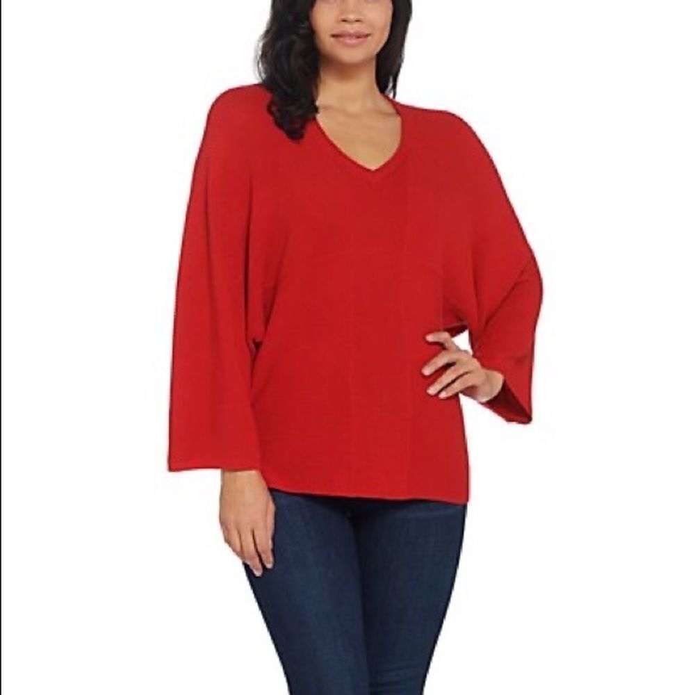 Laurie Felt Cashmere Blend V-Neck Sweater